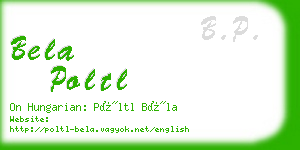 bela poltl business card